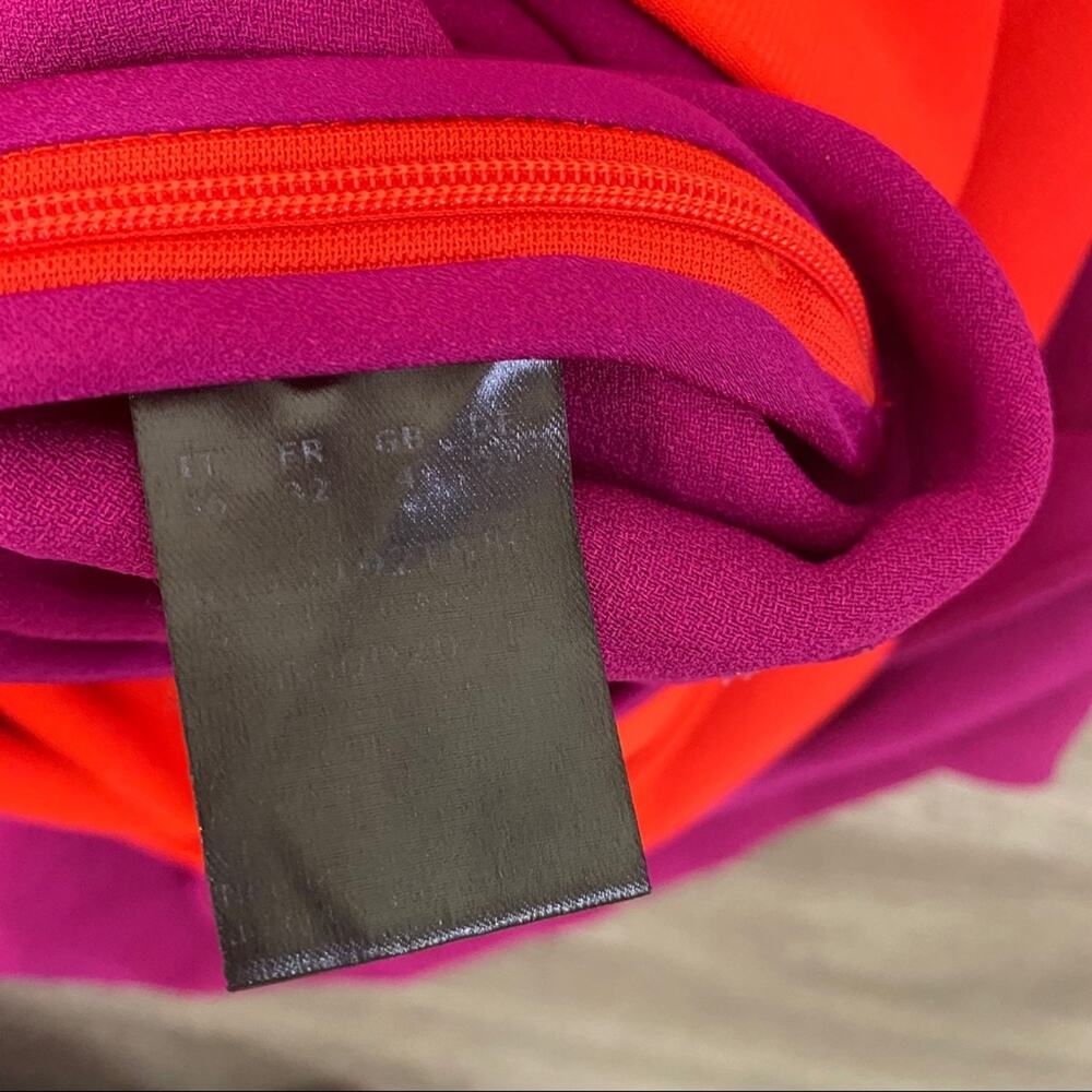 Atlein Color Block Wrap Dress Size 00 - Picture 6 of 11